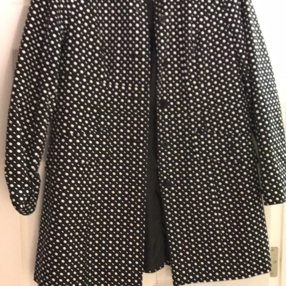 Black and white polka dot ladies jacket